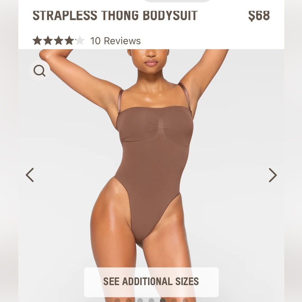 NWOT SKIMS SEAMLESS SCULPT 
STRAPLESS THONG BODYSUIT